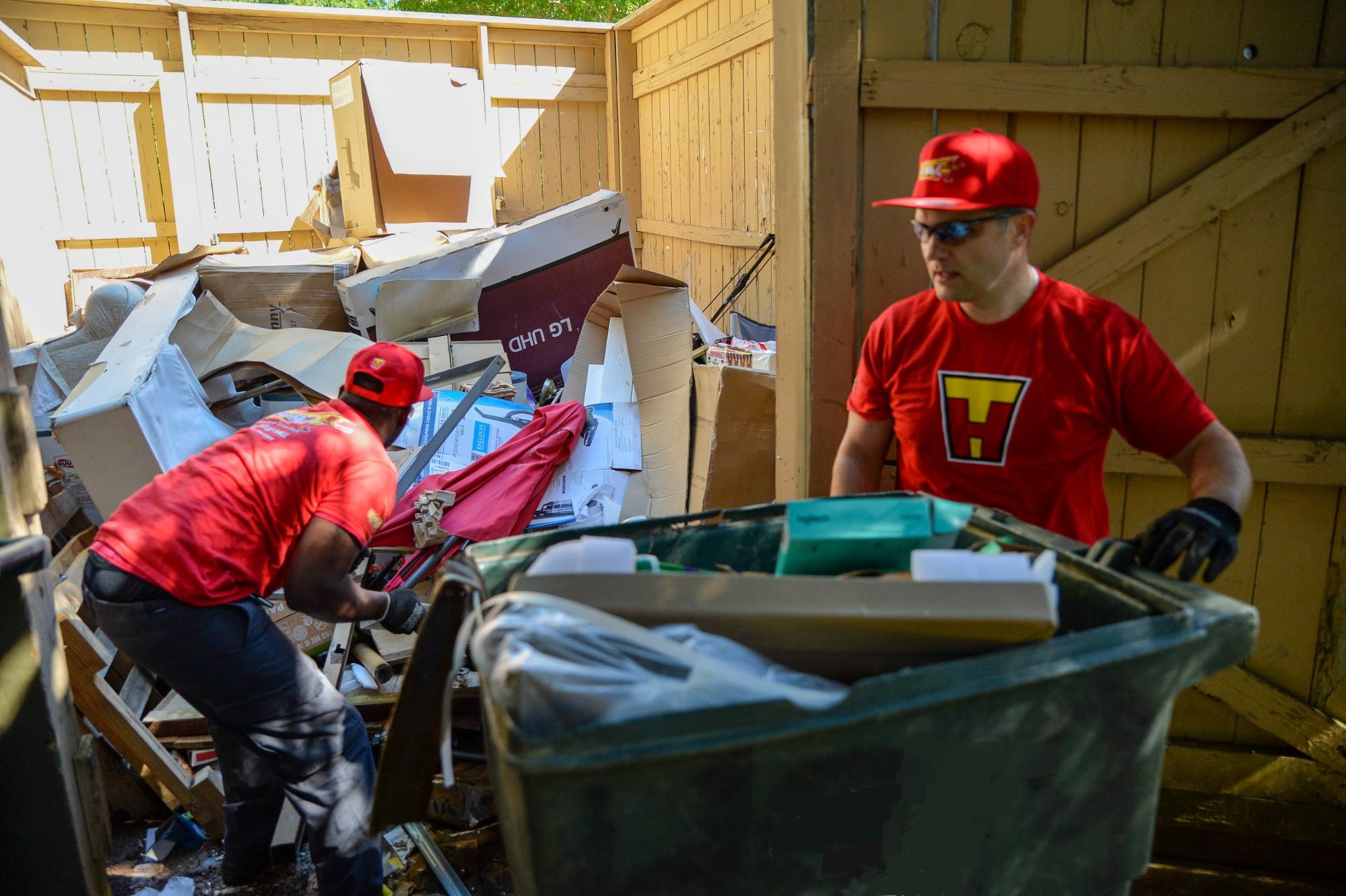 Durham, NC crew members remove bulk trash